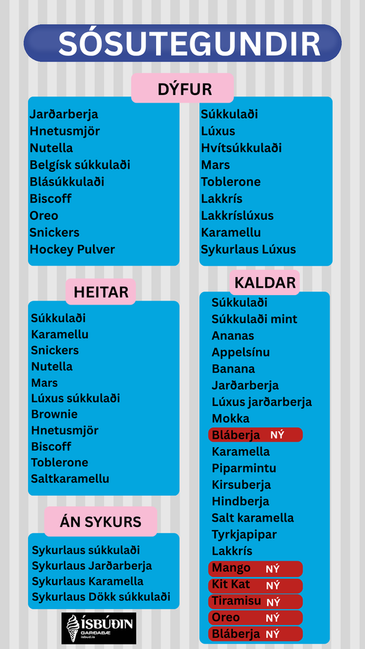 Mikið úrval af sósum & dýfum